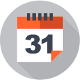 A calendar icon with the number 31, highlighting SysAid's efficient ITSM scheduling and Help Desk management. - SysAid